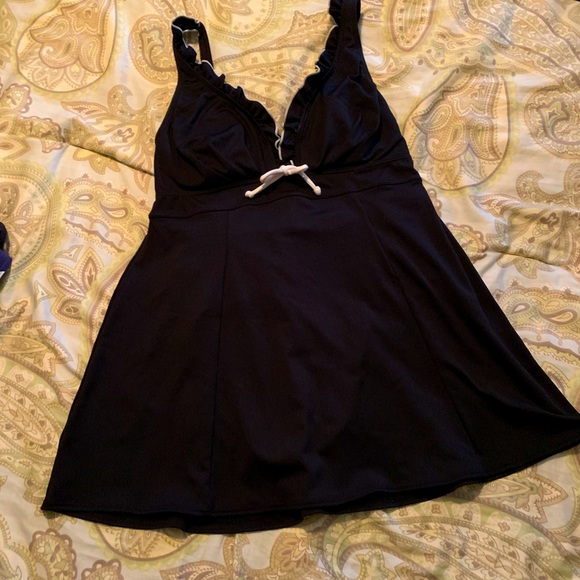 Calypso Cove Swim Dress with attached bottom size 12 Black - Picture 1 of 7